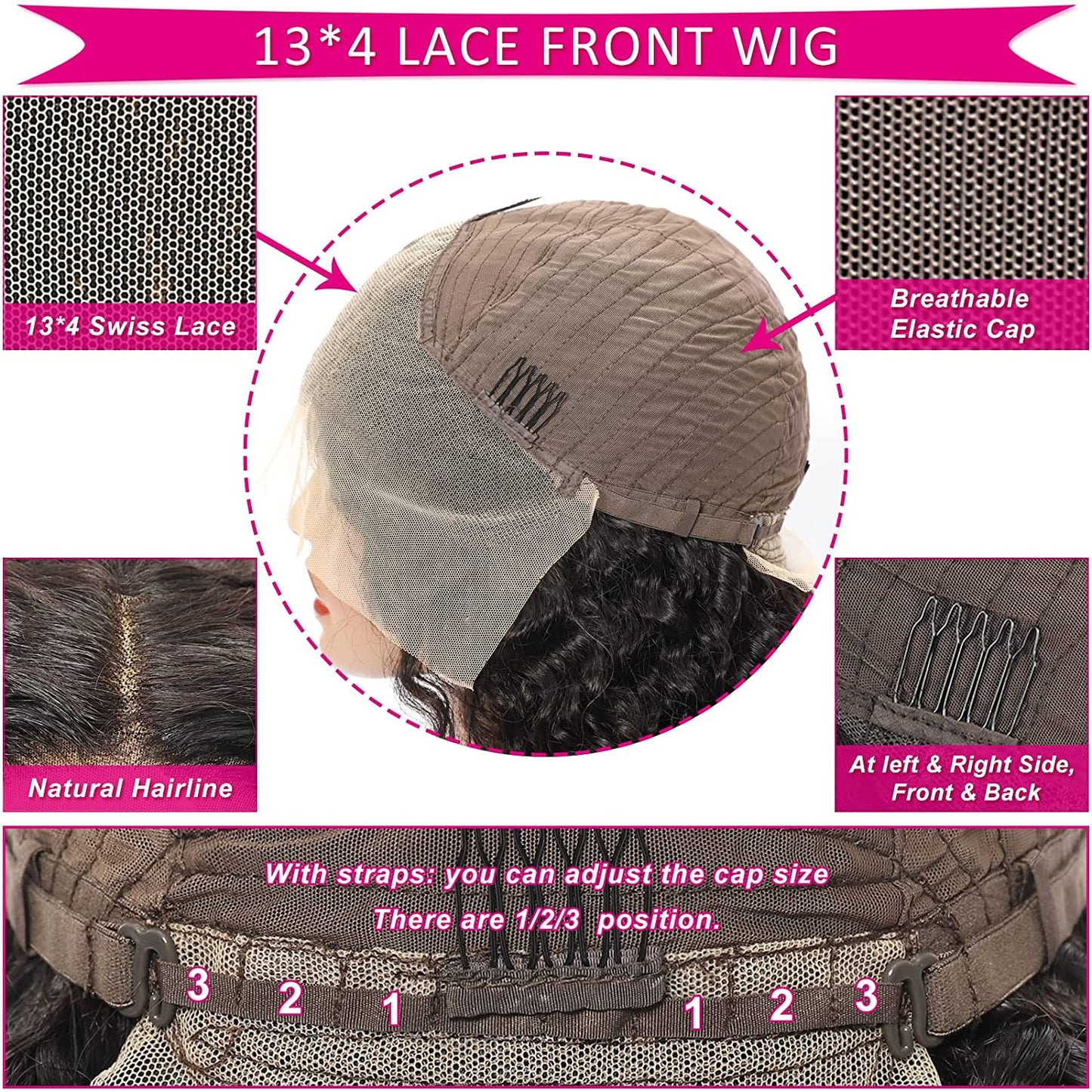 TELLBEEN Kinky Curly 13×4 Lace Frontal Wigs 150% Density Real Human Hair